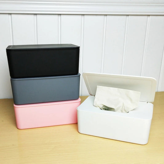 New Plastic Tissue Box Wet Tissue Holder Cover Home Organizer - Cheerful Home Finds