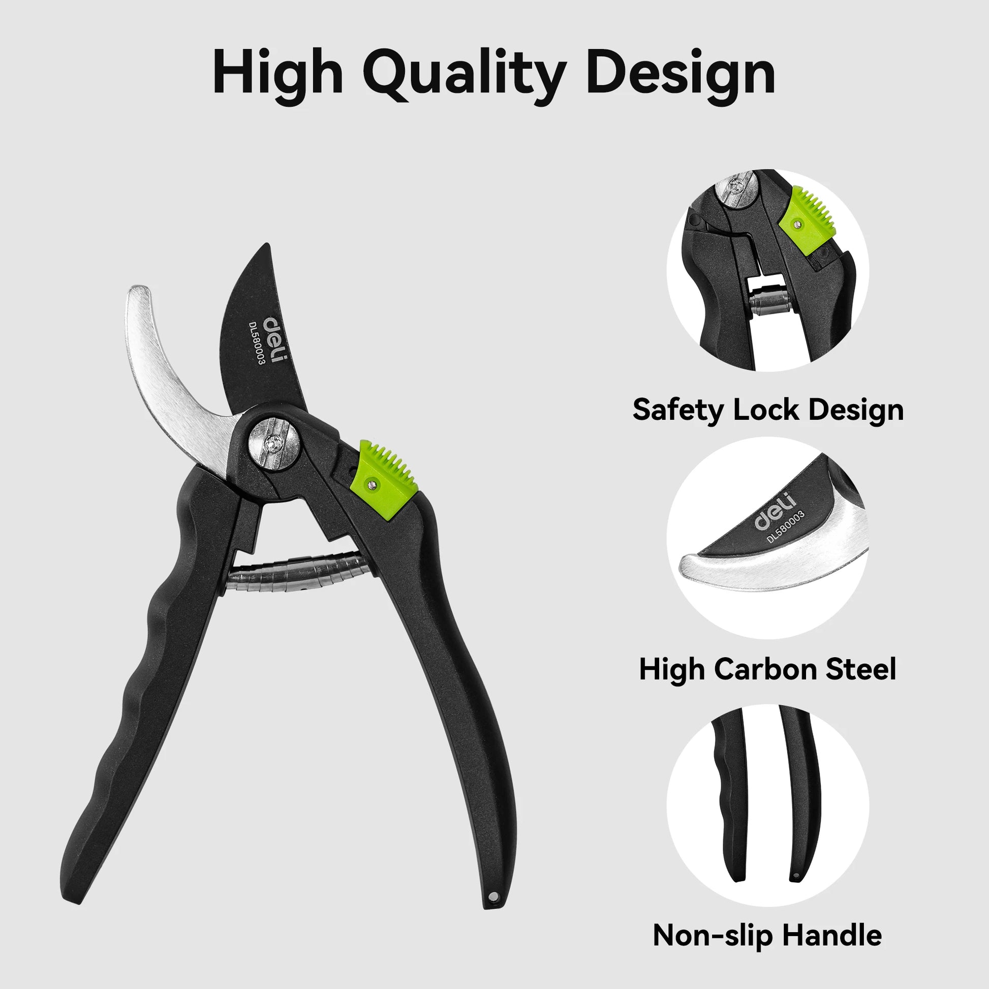 Deli 3-Piece Loppers, Hedge Clippers & Pruners Set - Cheerful Home Finds