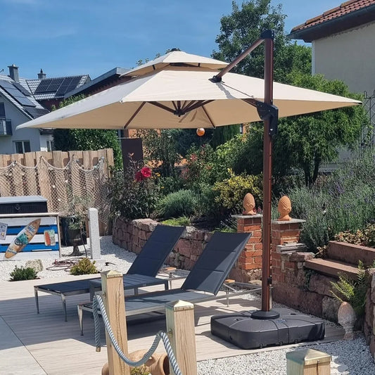 11' X 11' Patio Umbrella Cantilever Outdoor Umbrellas Square - Cheerful Home Finds