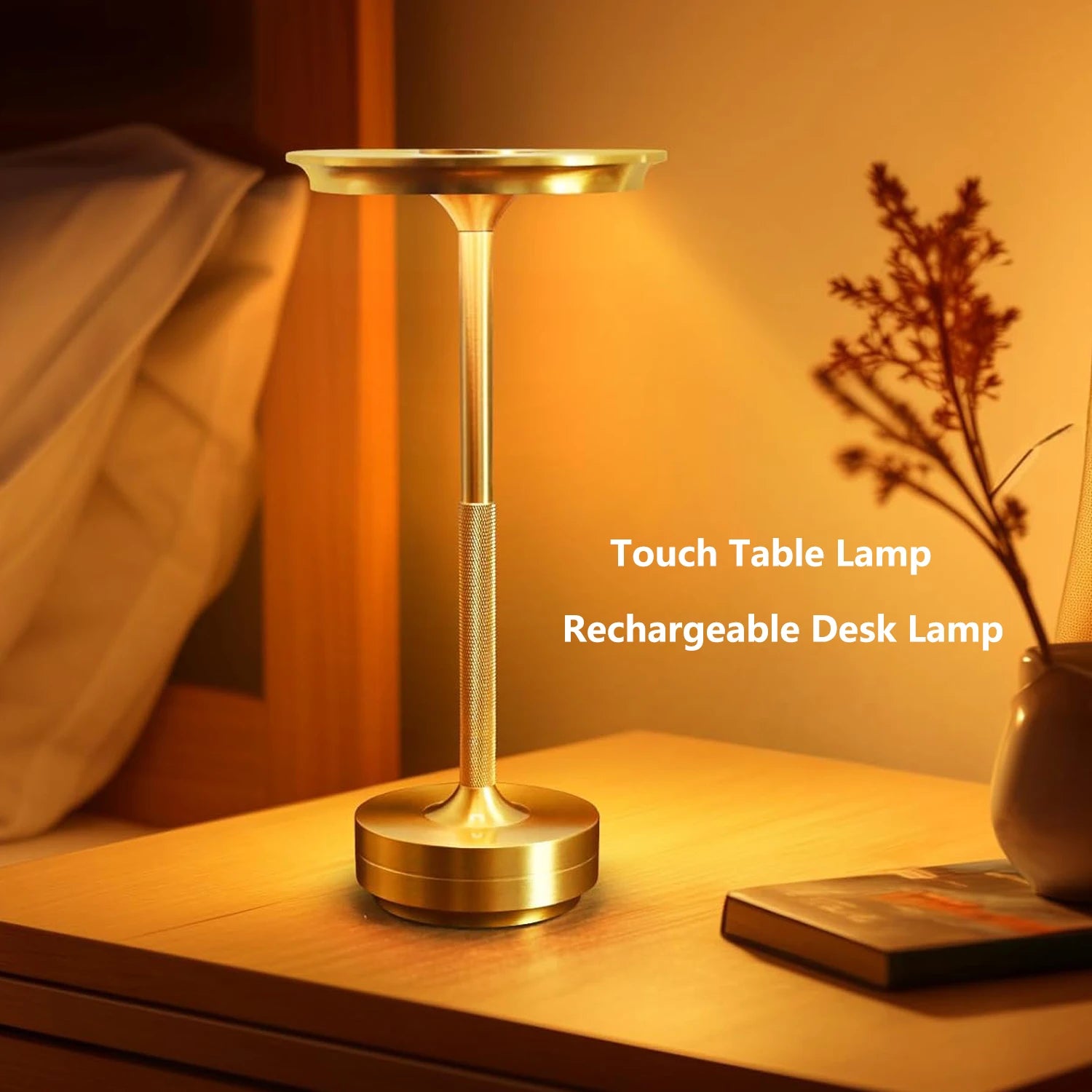 Wierless Simple Charging LED Desk Lamp Retro Portable USB - Cheerful Home Finds