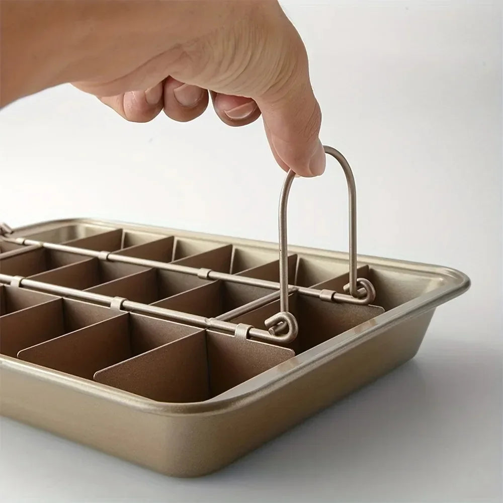 Non Stick Brownie Pan with Dividers Carbon Steel Bakeware - Cheerful Home Finds