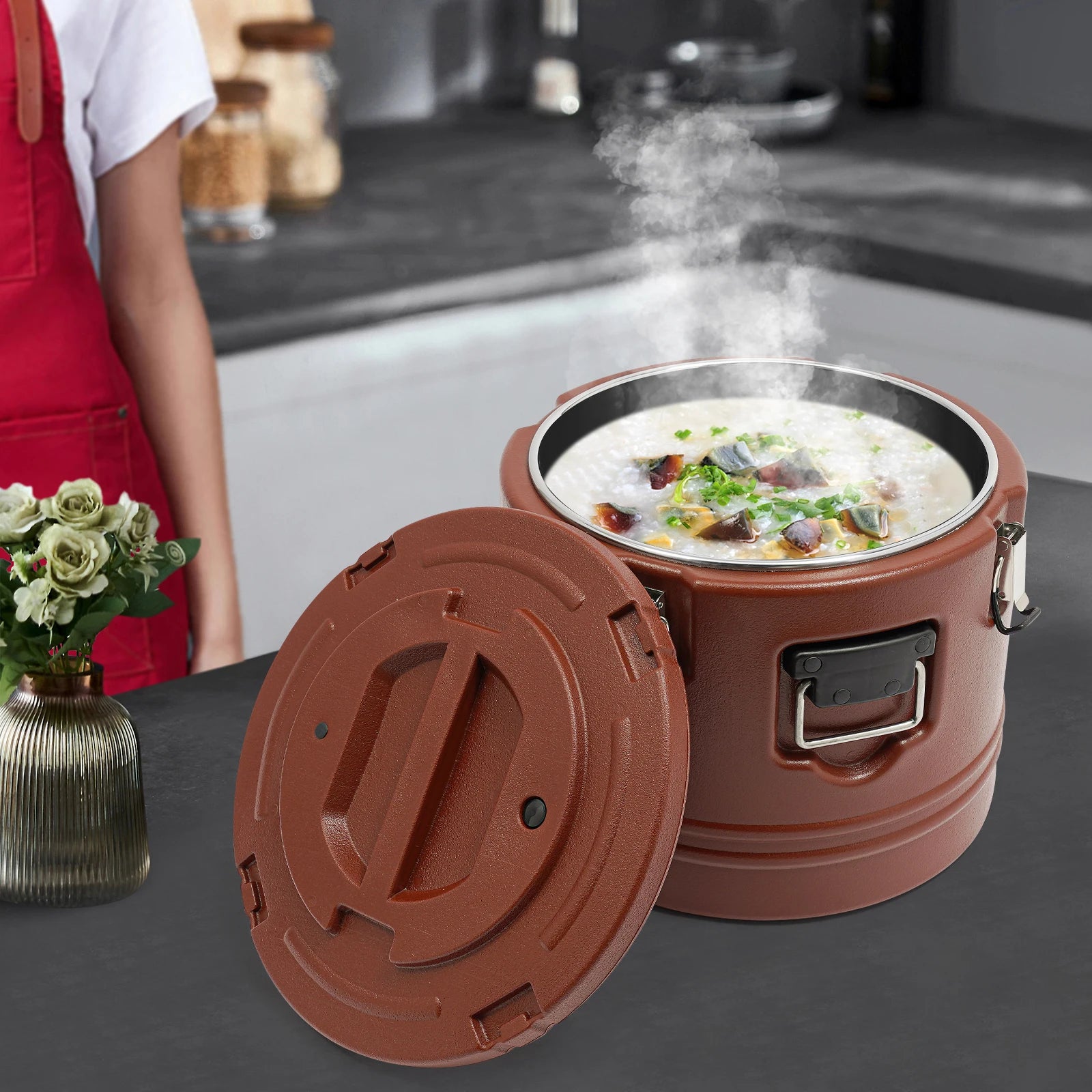 30L Food Warmer, Stainless Steel Food Cooler Carrier - Cheerful Home Finds
