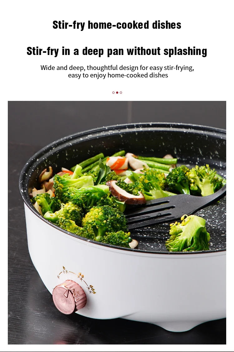 Electric MultiCooker Electric Frying Pan 220V Non-stick Cooking Machine - Cheerful Home Finds