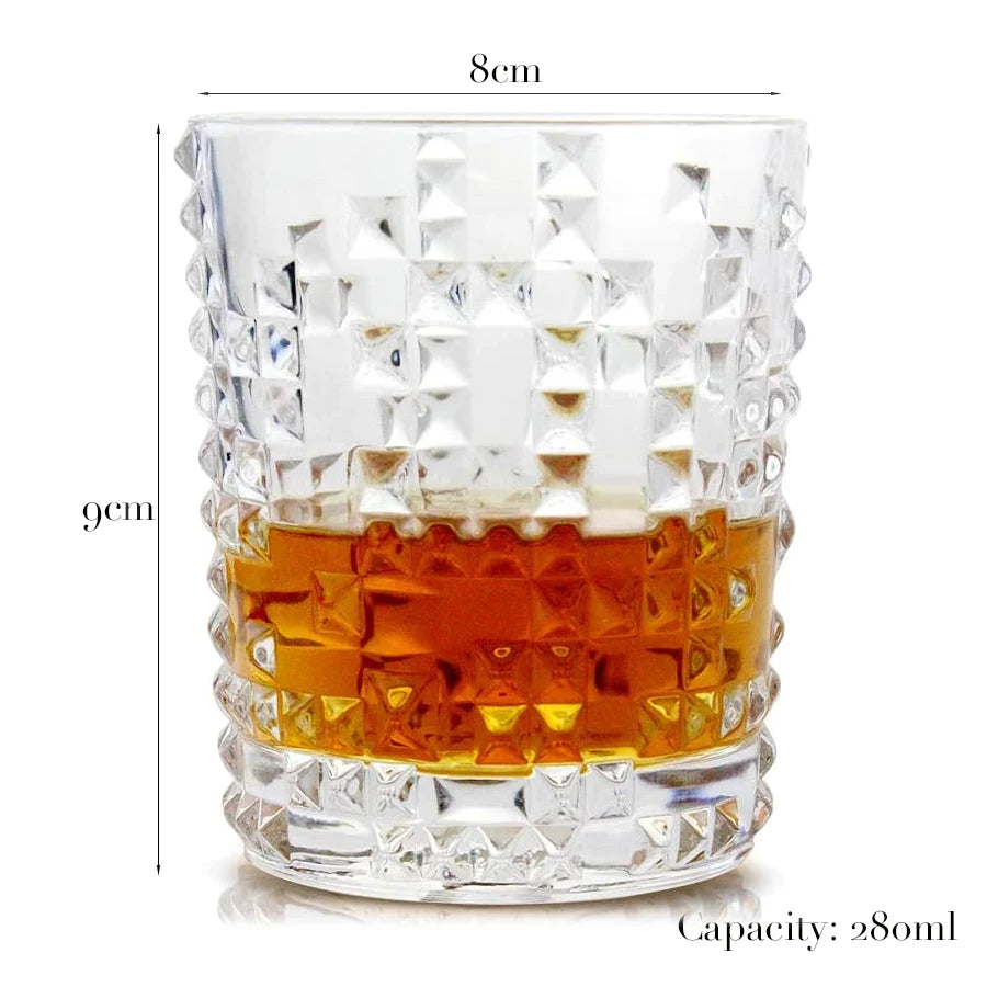 1PCS Whiskey Glass, Old Fashioned Rocks Glasses Tumblers - Cheerful Home Finds