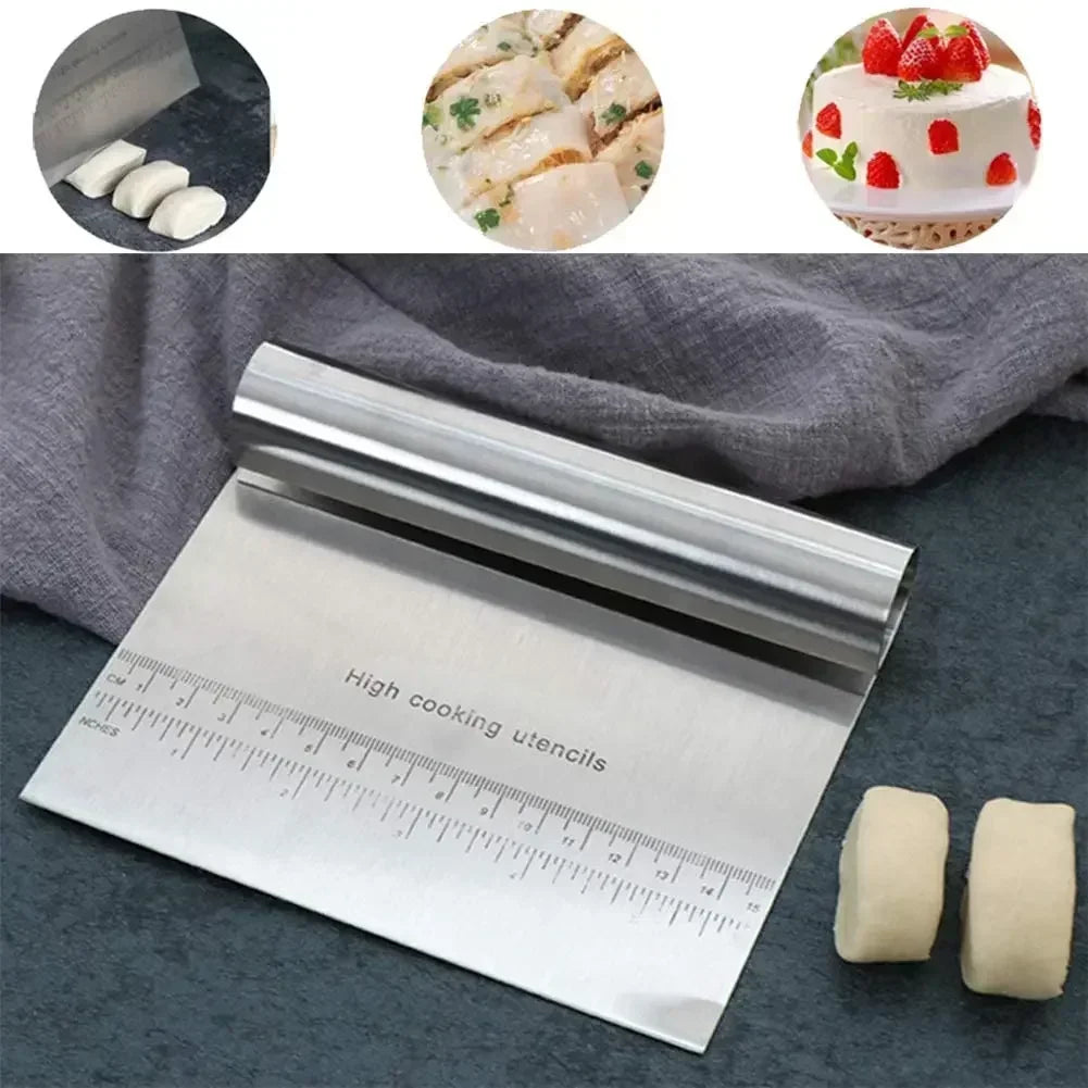 Stainless Steel Cake Scraper Pastry Cutters Edge Tools - Cheerful Home Finds