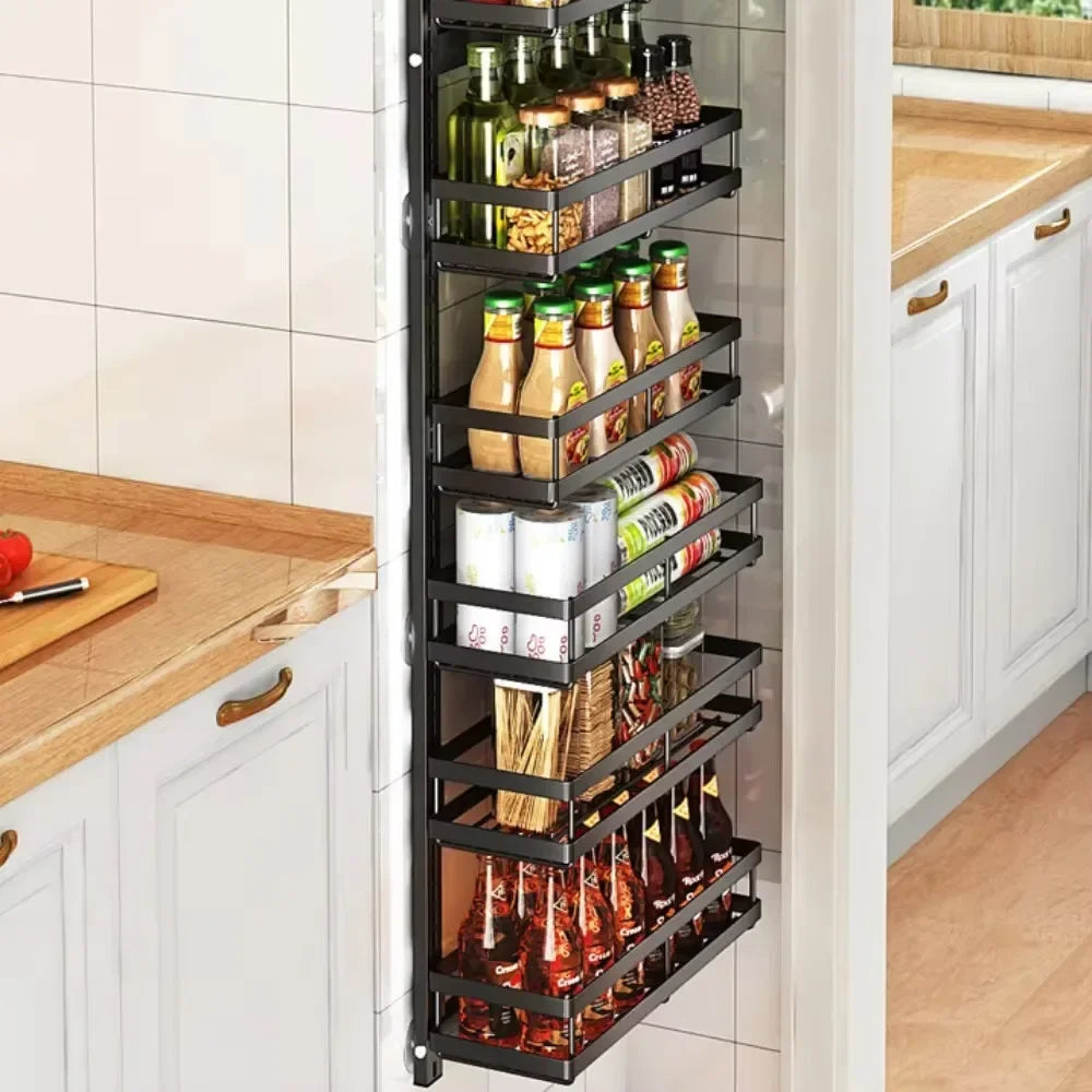 Wall Mount Storage Rack Kitchen Spice Racks Multi-Layer Organizer - Cheerful Home Finds