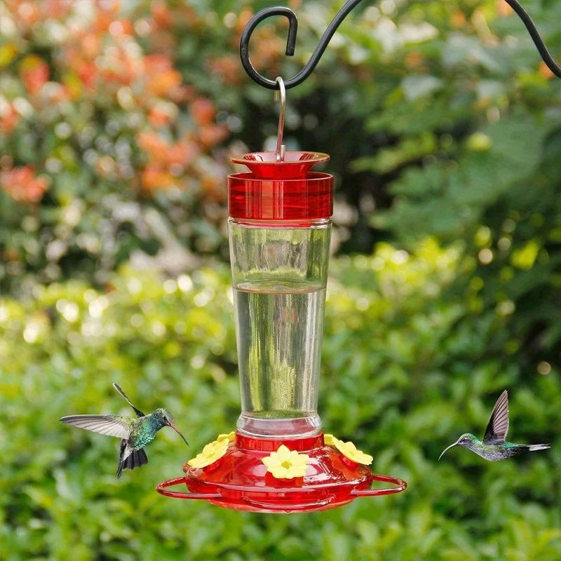 1pc Suspended Hummingbird Feeder Bird With Hook Feeder 5 Nectar Feeding Ports 13.5oz - Cheerful Home Finds