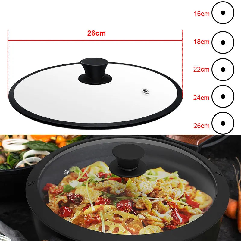 Vented Tempered Glass Universal Lid for Pot Pan Skillet - Cheerful Home Finds