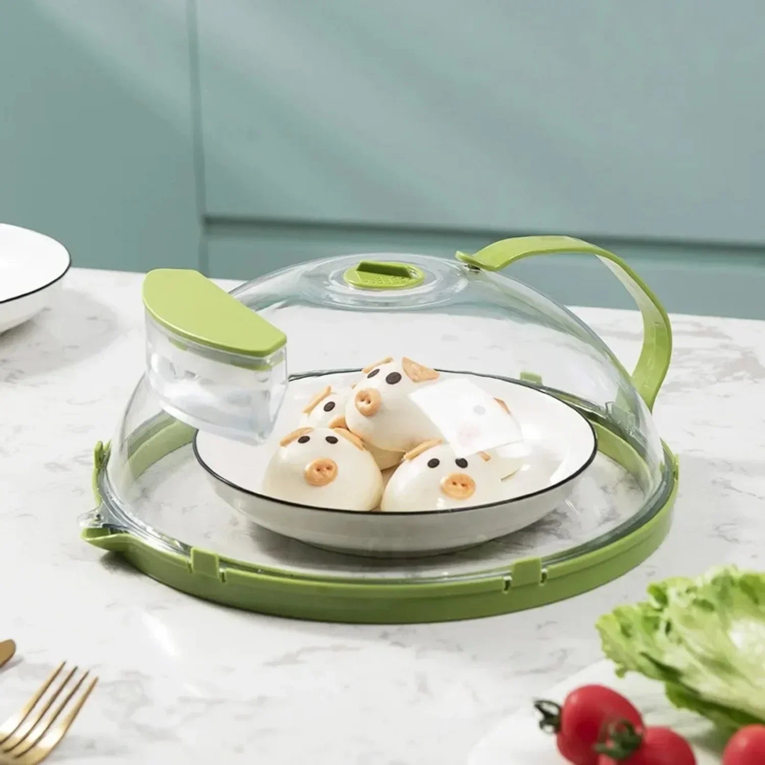10-Inch Microwave Splatter Cover Clear Plastic Heat Resistant - Cheerful Home Finds
