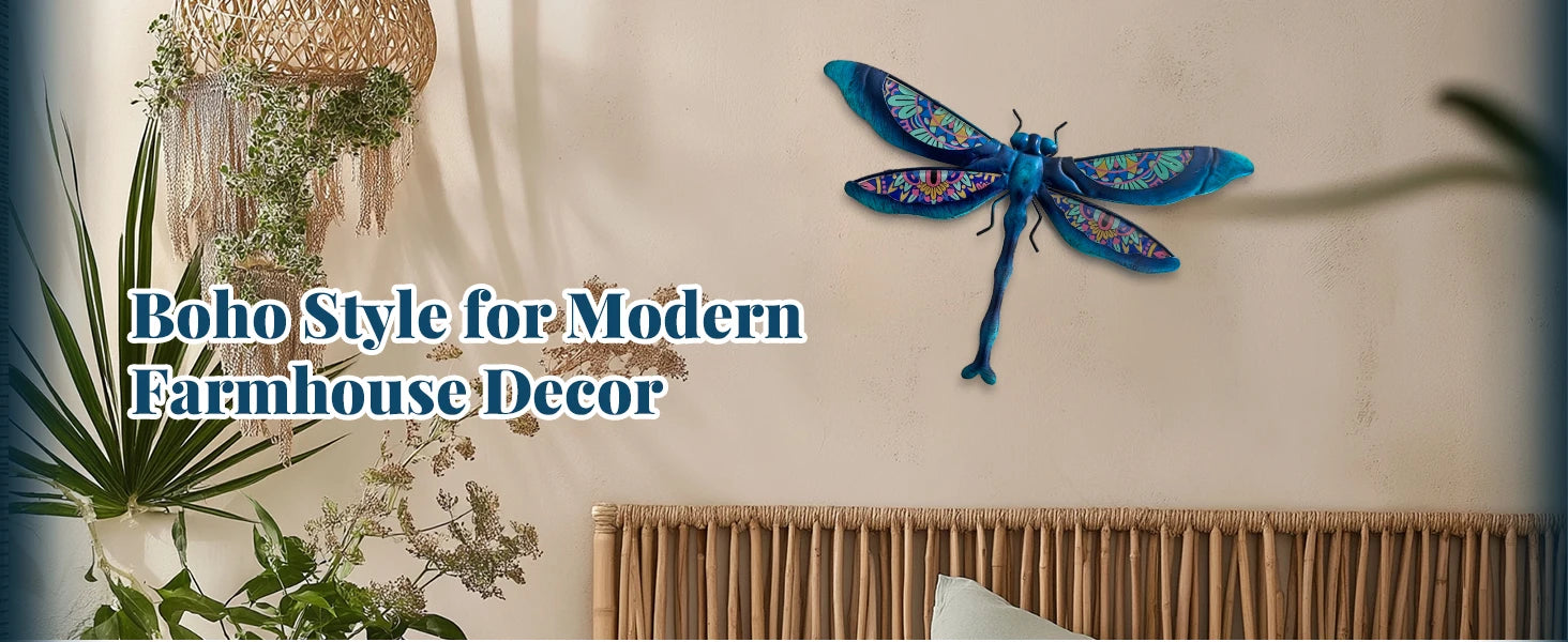 Metal Dragonfly Wall Art Outdoor Dragonfly Wall Decor - Cheerful Home Finds