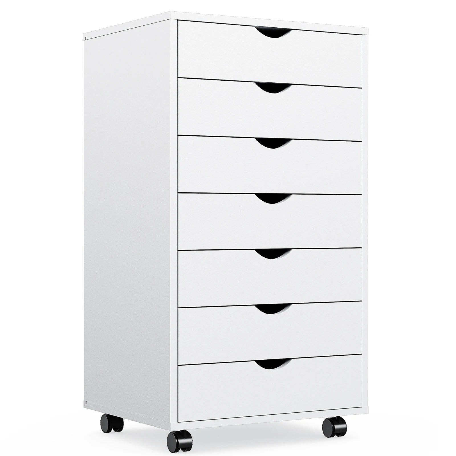 JHK 7 Drawer Chest Dressers Nightstand Storage Cabinet Wheels - Cheerful Home Finds