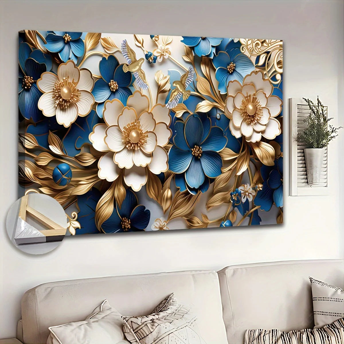 Canvas Wall Art Floral Symphony for Living Room Bedroom Home Office Kitchen Dining Room Wall Decoration - Cheerful Home Finds