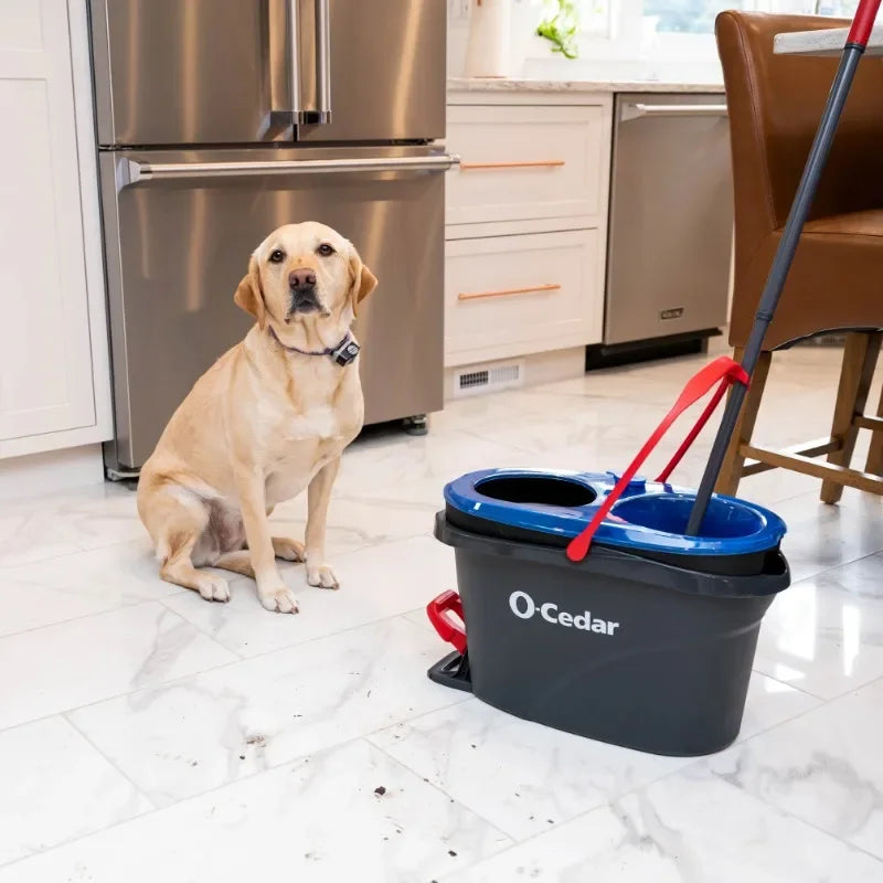 O Cedar RinseClean Clean Water Spin Mop and Bucket System Removes 99 Percent of Bacteria Two Tank Bucket System