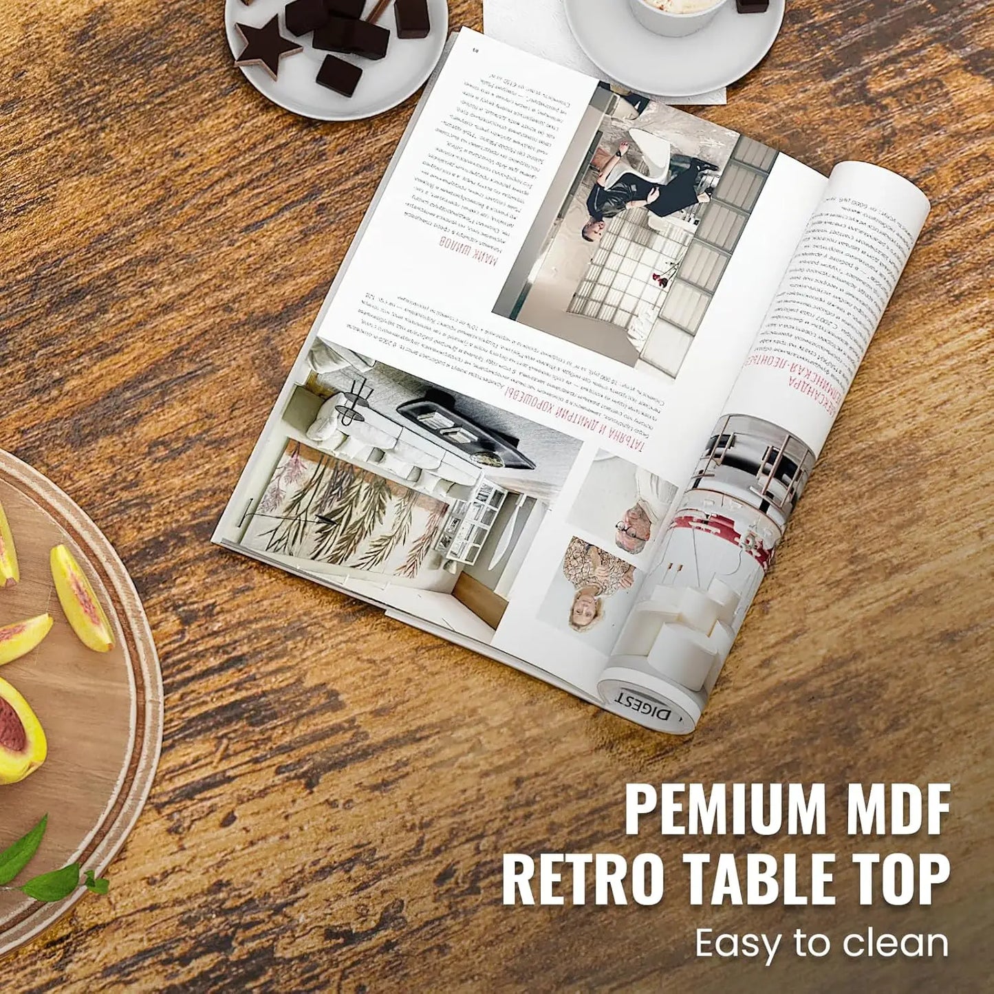Coffee Table Set with Two End Side Tables Modern 3-Piece Living Room Table Set