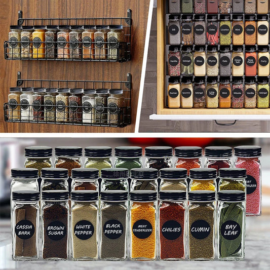120ML Seasoning Shaker Bottles Glass Spices Condiment Jars - Cheerful Home Finds