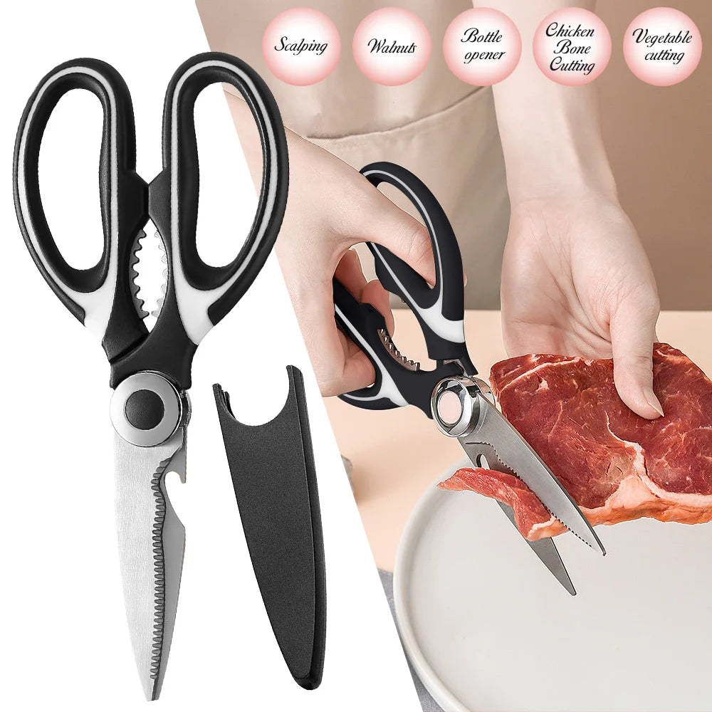 Multifunctional Scissors Kitchen Stainless Steel Scissors - Cheerful Home Finds