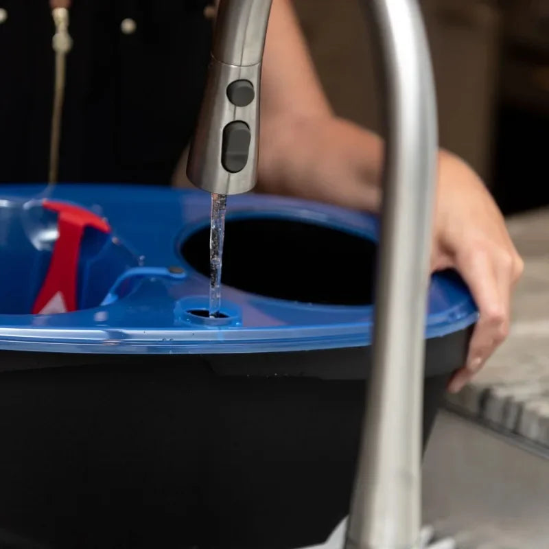 O Cedar RinseClean Clean Water Spin Mop and Bucket System Removes 99 Percent of Bacteria Two Tank Bucket System