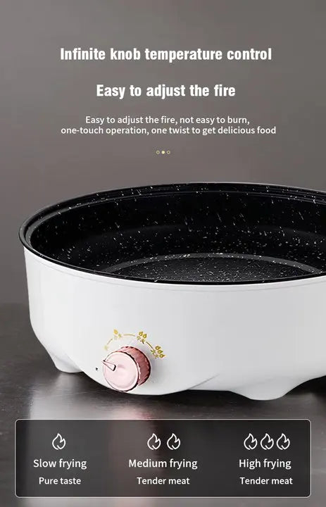 Electric MultiCooker Electric Frying Pan 220V Non-stick Cooking Machine - Cheerful Home Finds