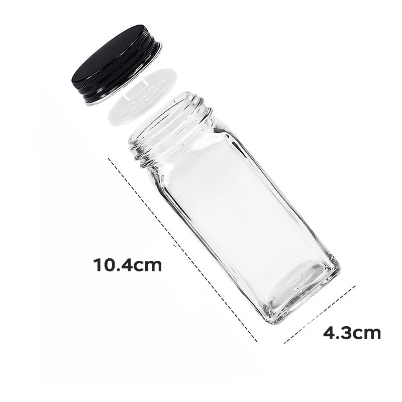 120ML Seasoning Shaker Bottles Glass Spices Condiment Jars - Cheerful Home Finds