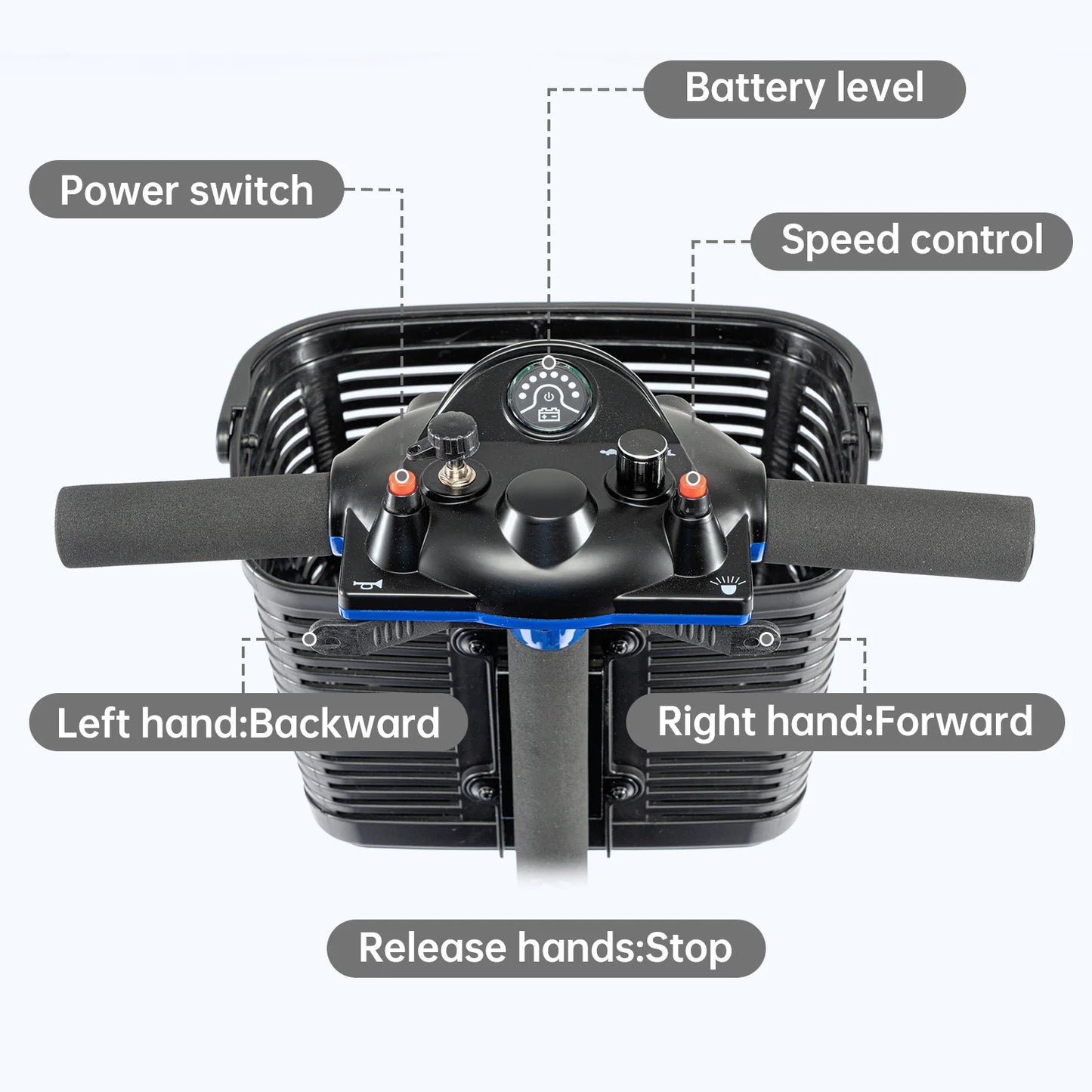 Electric Mobility Scooter Three Wheel Portable Foldable For Adult Elderly Disabled Outdoor Sport