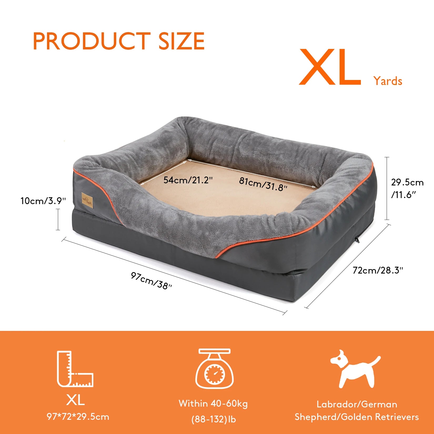 L XL 2XL 3XL Dog Bed Super Soft Orthopedic Foam Pet Bed - Cheerful Home Finds