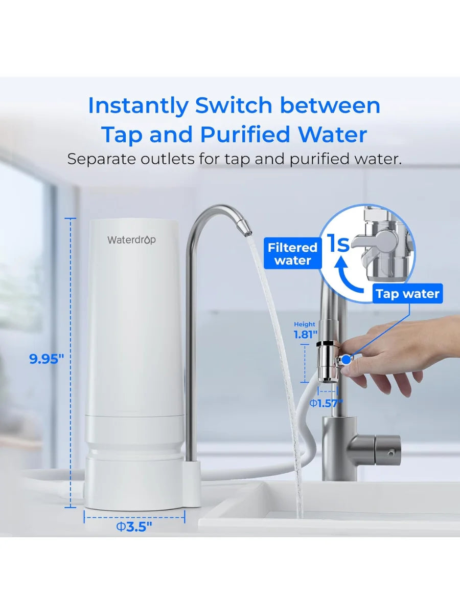 Waterdrop Countertop Water Filter Reduces Heavy Metals - Cheerful Home Finds