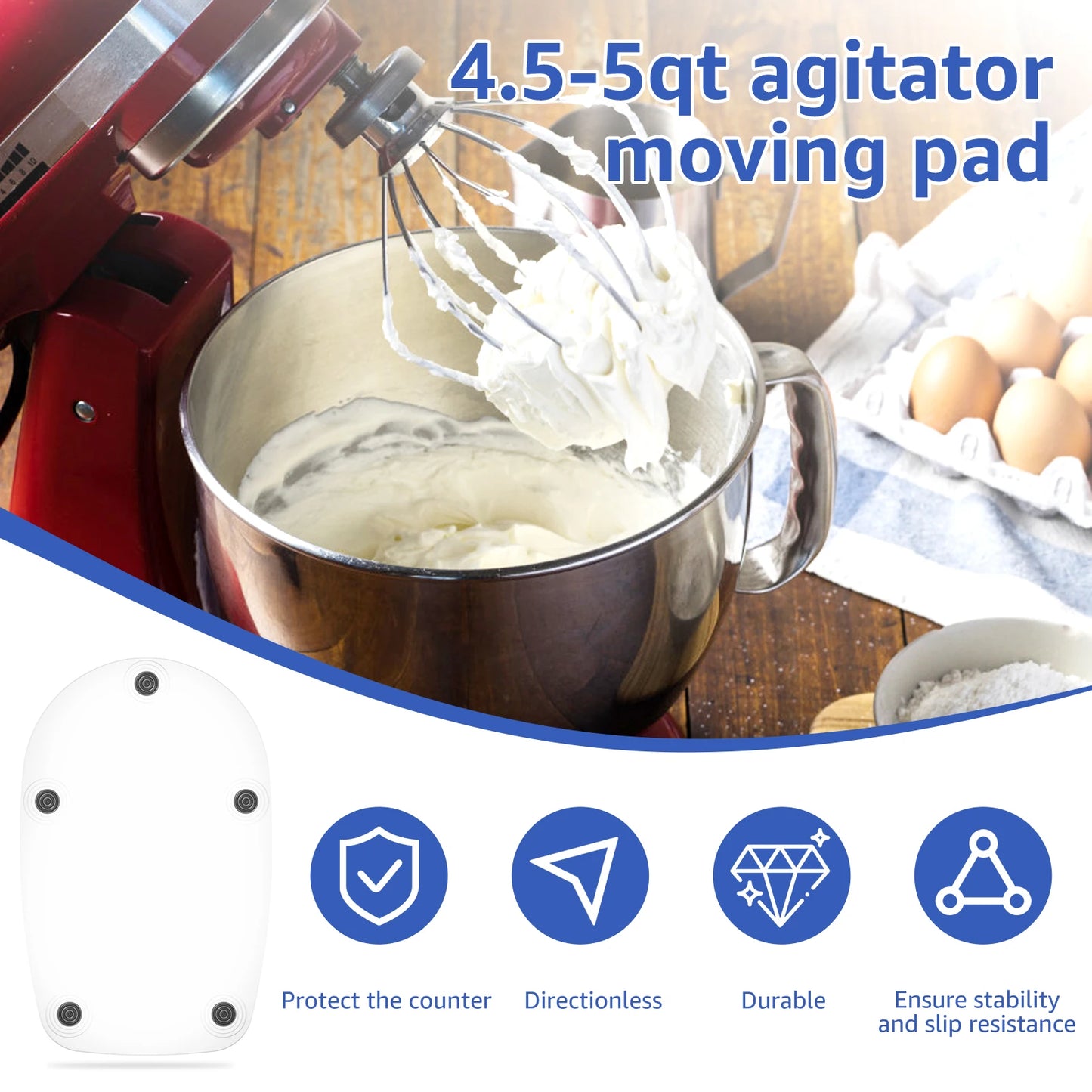 Mixer Slider Mat Compatible For 4.5 QT Tilt Head Mixer - Cheerful Home Finds