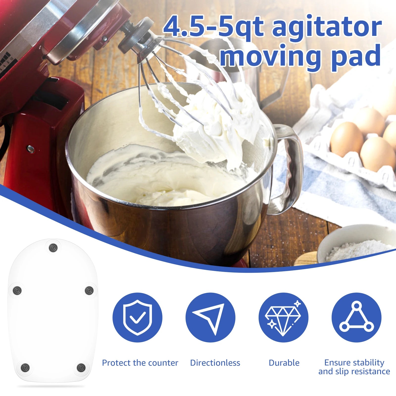 Mixer Slider Mat Compatible For 4.5 QT Tilt Head Mixer - Cheerful Home Finds
