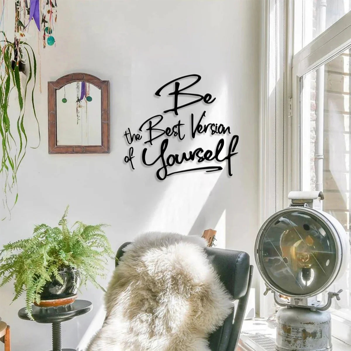 1pc Metal Wall Art with Get Shit Done Quote Black and White - Cheerful Home Finds