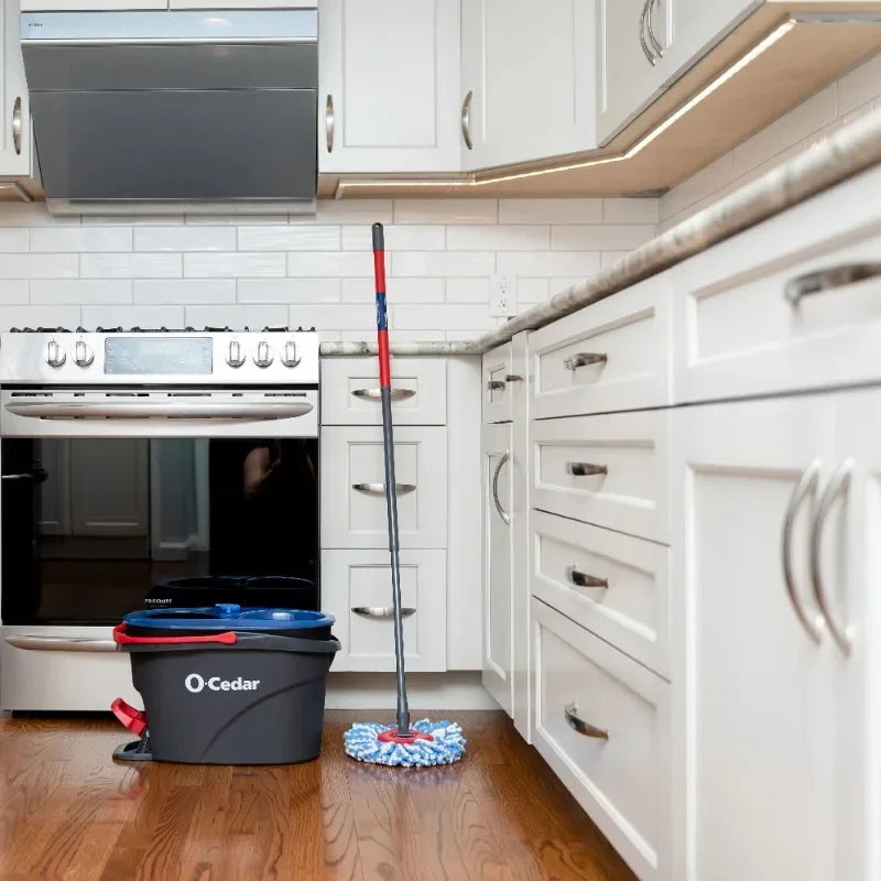 O Cedar RinseClean Clean Water Spin Mop and Bucket System Removes 99 Percent of Bacteria Two Tank Bucket System