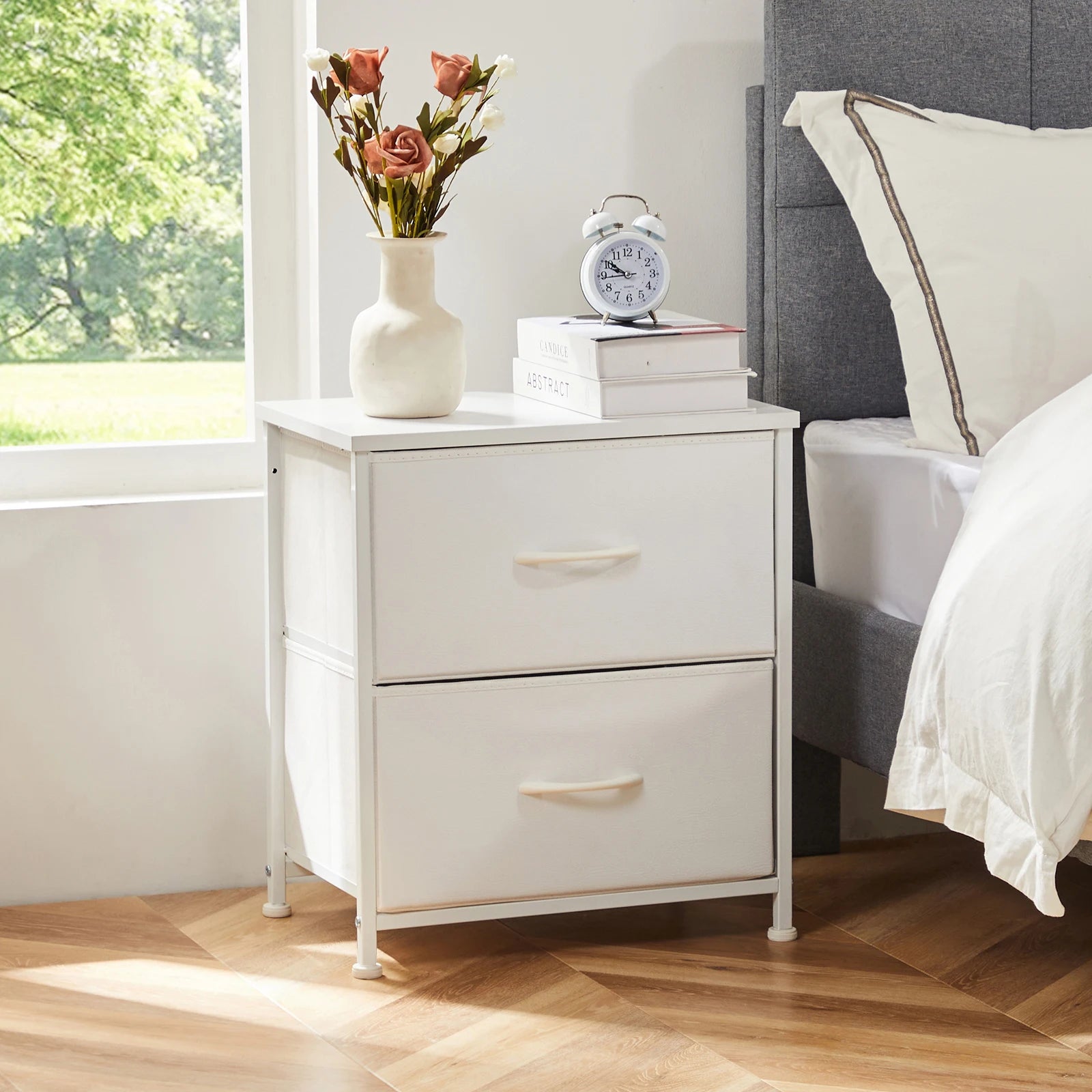 JHK Nightstand Bedside Coffee Sofa Tea Table Storage Chest - Cheerful Home Finds