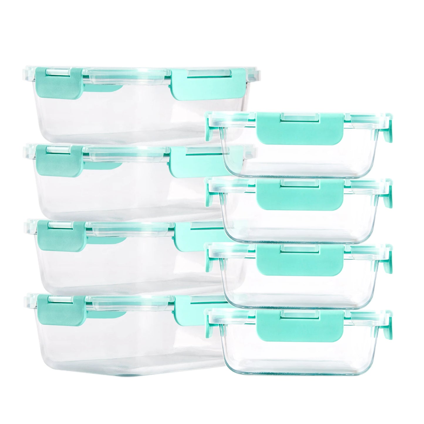 8-Piece Glass Food Storage Containers Set, BPA-Free, Leakproof - Cheerful Home Finds