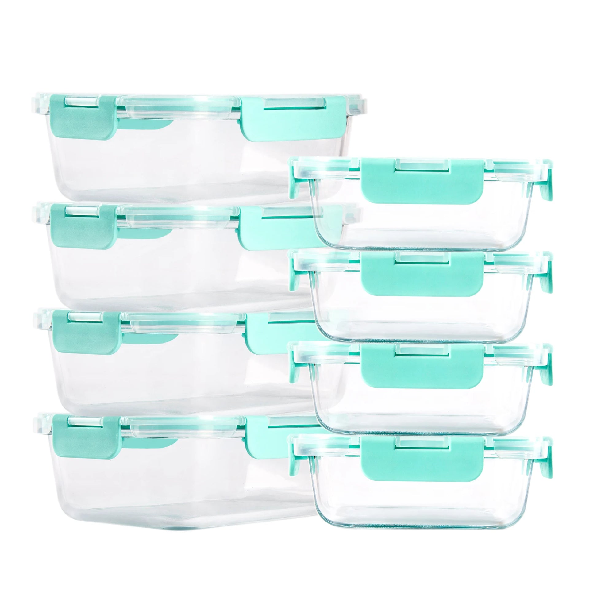 8-Piece Glass Food Storage Containers Set, BPA-Free, Leakproof - Cheerful Home Finds