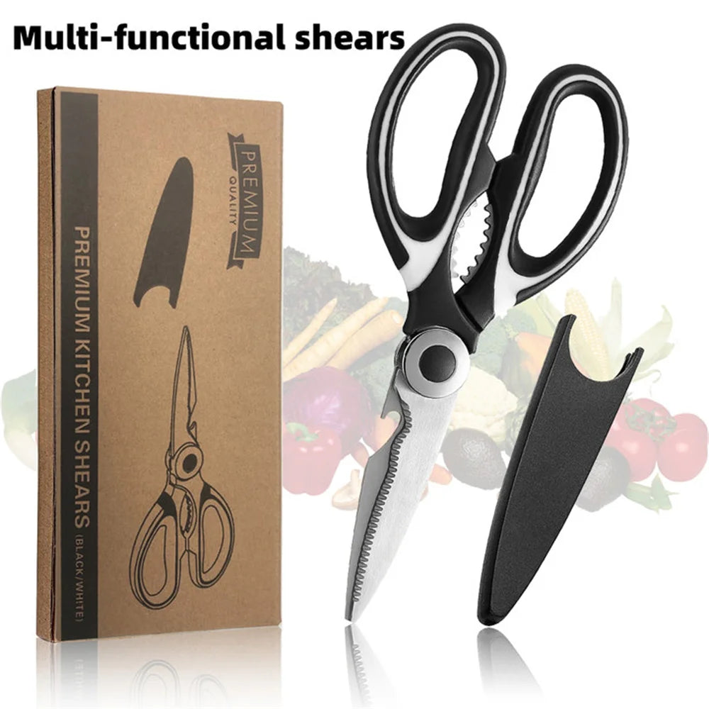 Multifunctional Scissors Kitchen Stainless Steel Scissors - Cheerful Home Finds