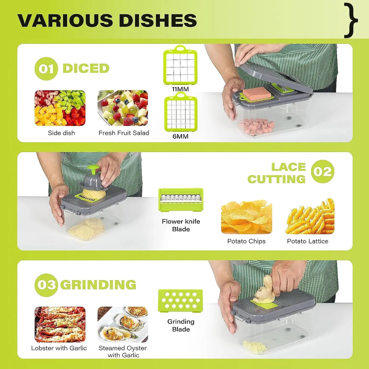 Vegetable Chopper Onion Grater Carrot Potato Shredder Kitchen Tool - Cheerful Home Finds