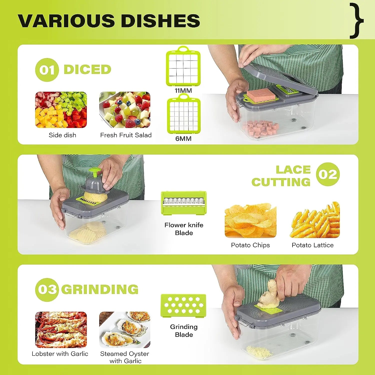 Vegetable Chopper Onion Grater Carrot Potato Shredder Kitchen Tool - Cheerful Home Finds