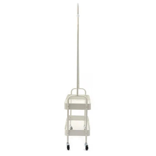 Mobile Clothing Storage Rack with 2 Tiers and Wheels - Cheerful Home Finds