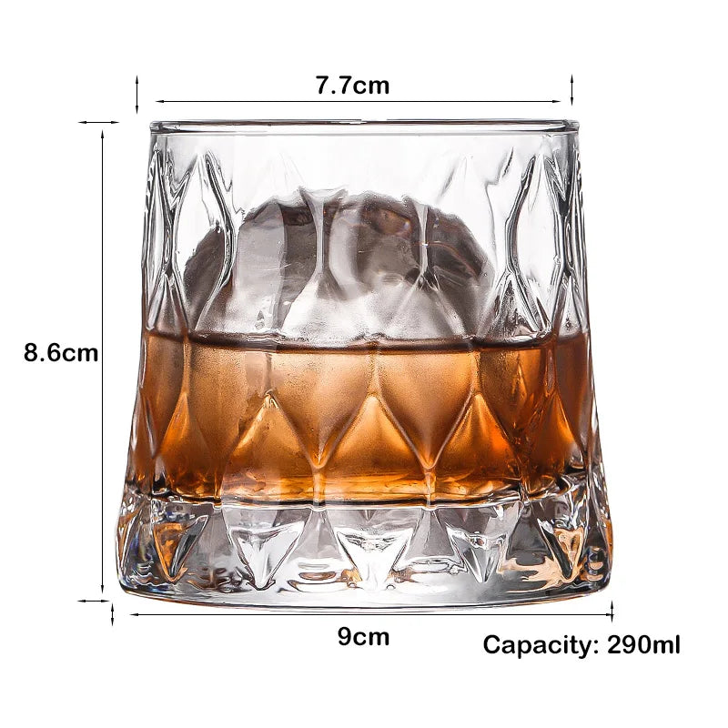 1PCS Whiskey Glass, Old Fashioned Rocks Glasses Tumblers - Cheerful Home Finds