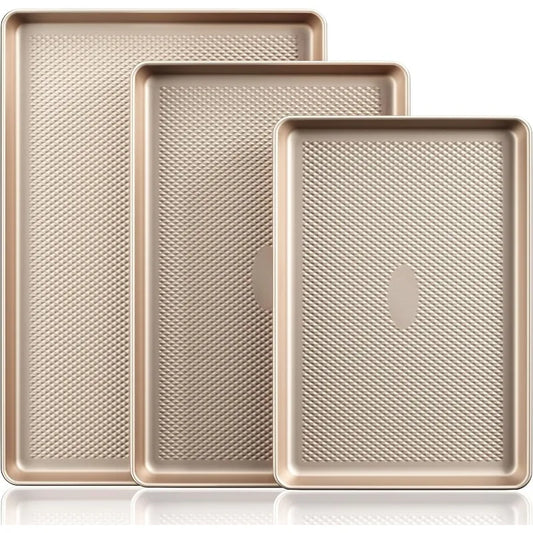 Cookie Sheets for Oven, Nonstick Heavy Duty Tray - Cheerful Home Finds