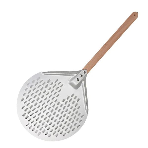 12/14 Inch Round Pizza Turning Peel Hard Anodized Aluminum Paddle - Cheerful Home Finds