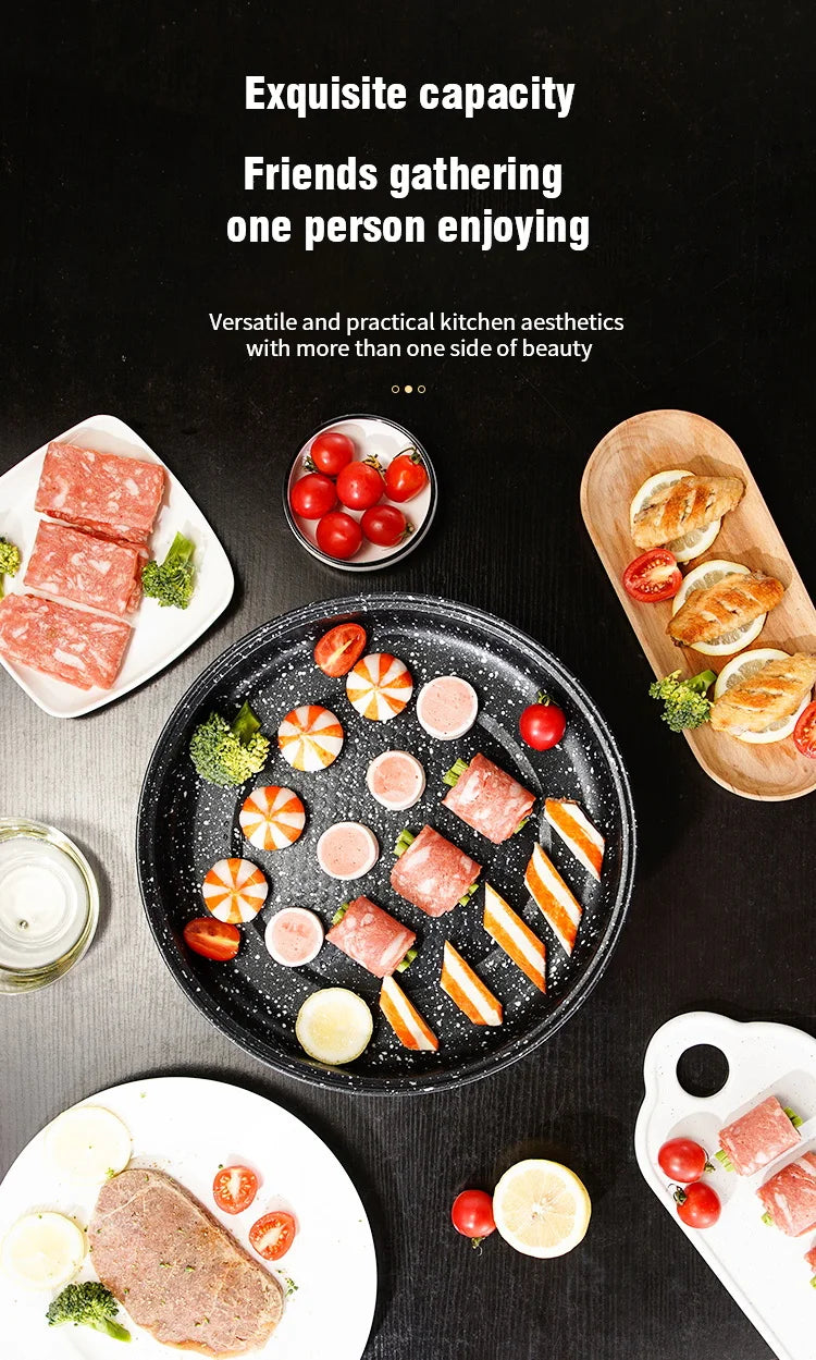 Electric MultiCooker Electric Frying Pan 220V Non-stick Cooking Machine - Cheerful Home Finds