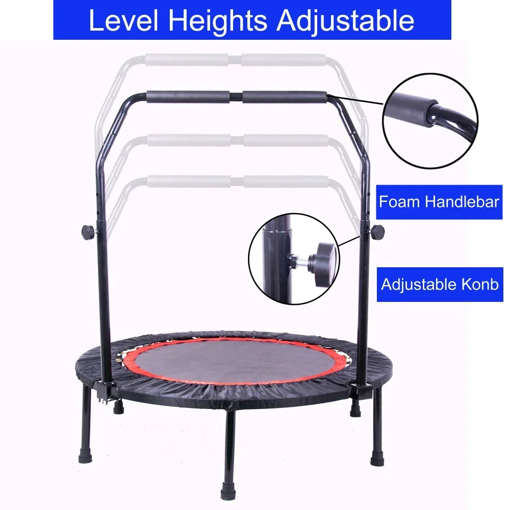 40 Inch Mini Exercise Trampoline for Adults or Kids Indoor Fitness Rebounder Max Load 300LBS - Cheerful Home Finds