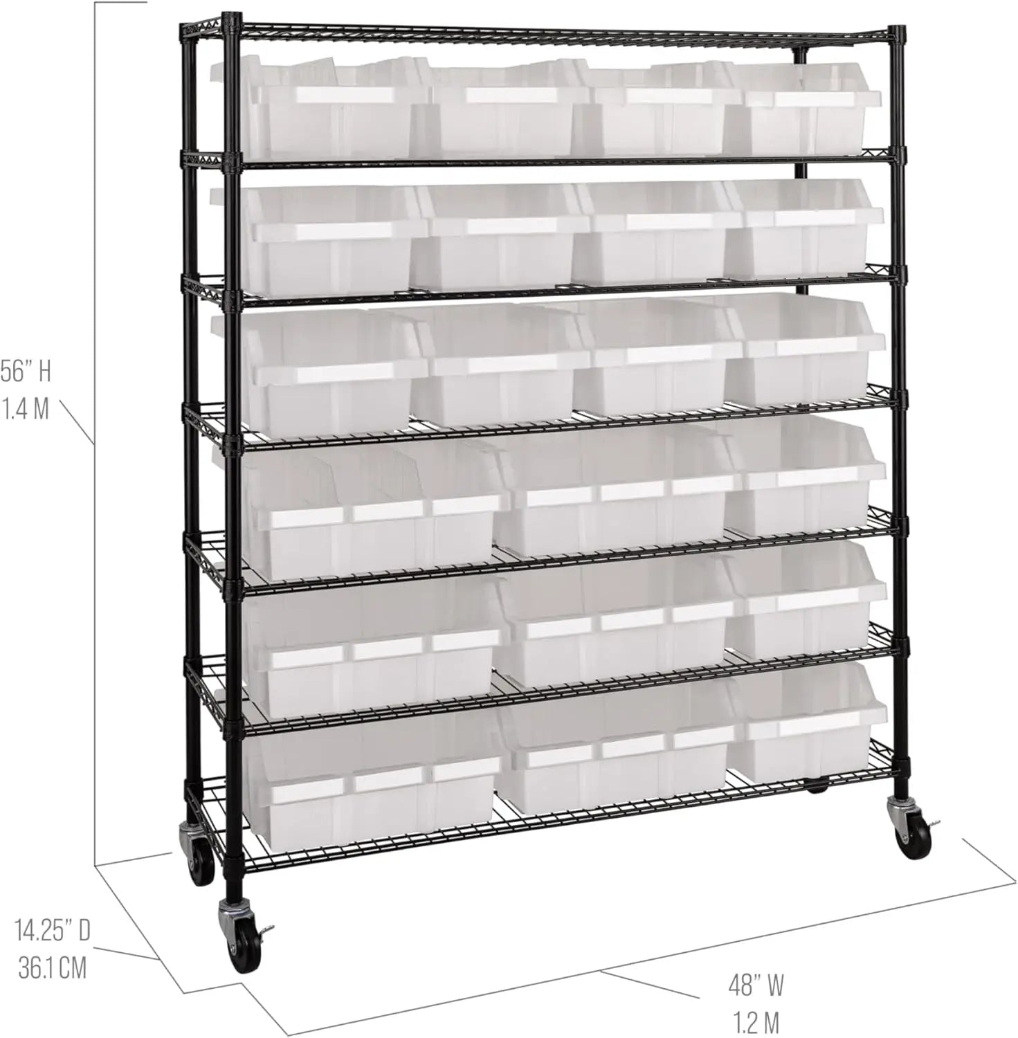 Heavy Duty NSF Bin Rack Solid Steel Wire Shelving Storage Unit - Cheerful Home Finds