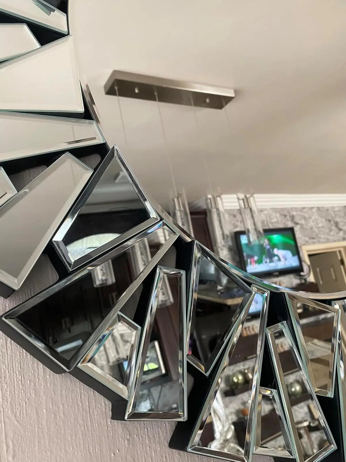 Unique Sunburst Decorative Wall Mirror Round 800MM Silver - Cheerful Home Finds