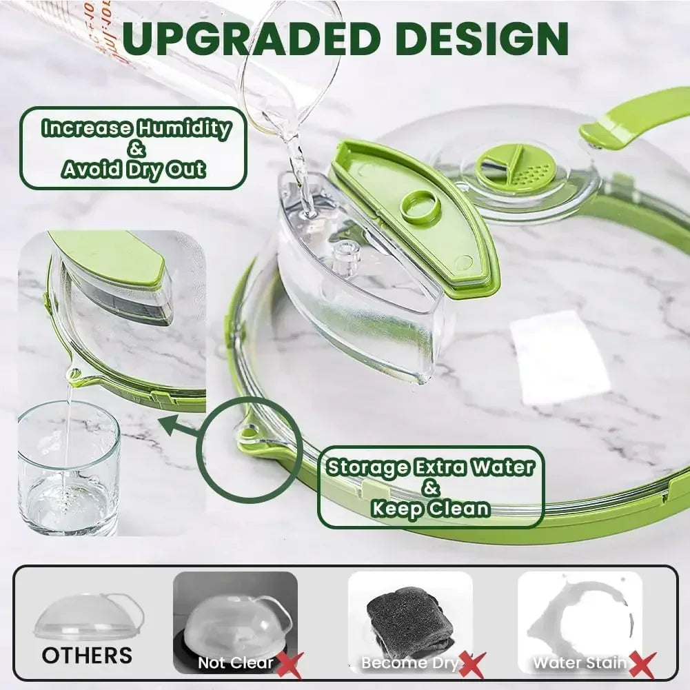 10-Inch Microwave Splatter Cover Clear Plastic Heat Resistant - Cheerful Home Finds
