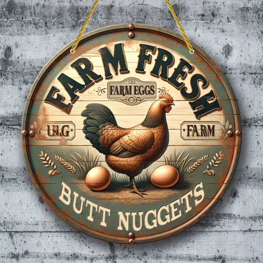 1pc 8x8 Inch Aluminum Vintage Metal Chicken Coop Sign - Cheerful Home Finds