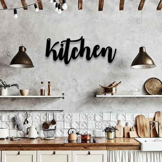 Aesthetic Wall Decoration 1pc Kitchen Letter Metal Art Sign - Cheerful Home Finds