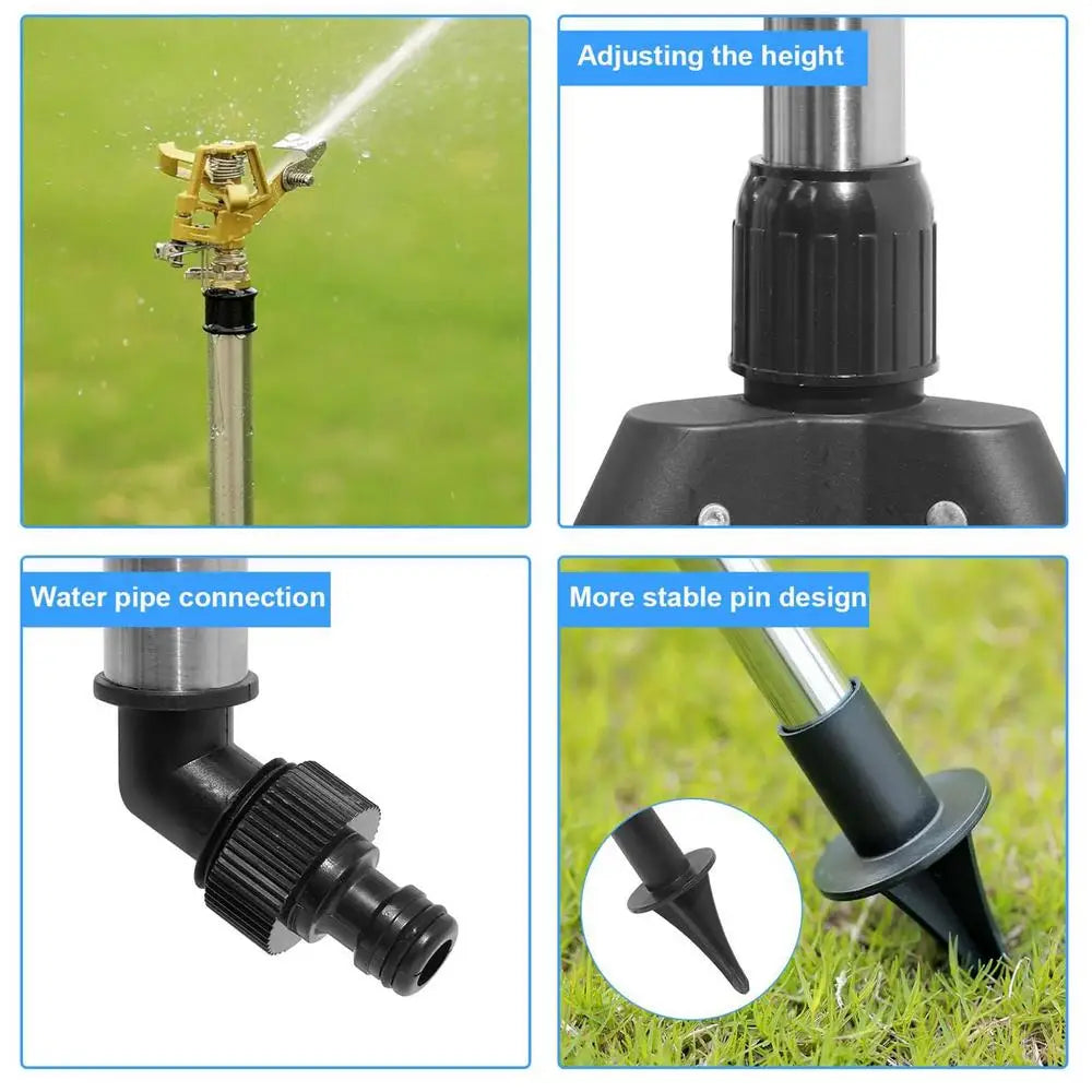 Garden Automatic Rotating Sprinkler Stainless Steel Tripod - Cheerful Home Finds