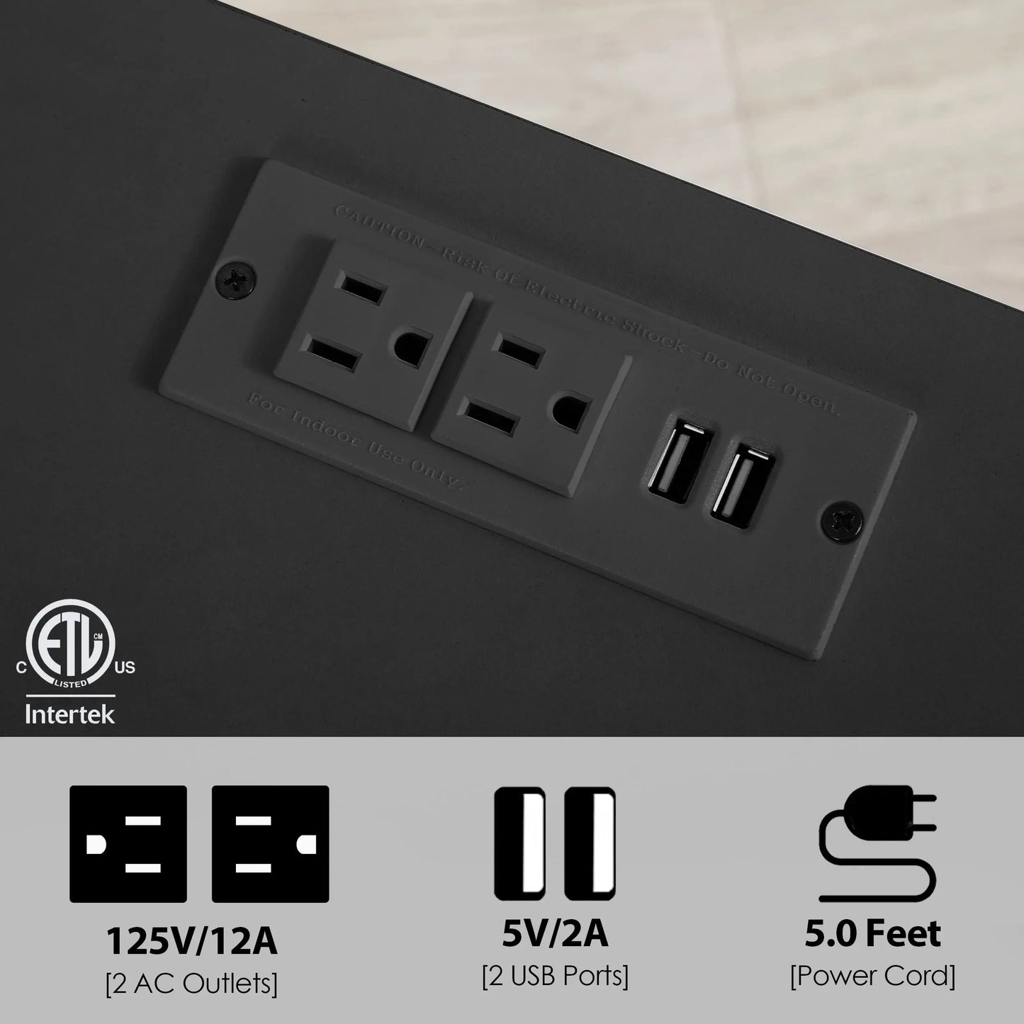 Vabches Nightstand Set of 2 with Charging Station and 3 Drawers - Cheerful Home Finds