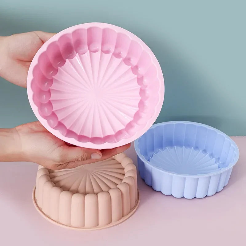 20cm Round Shape Mold Silicone Cake Baking Pan for Desserts - Cheerful Home Finds